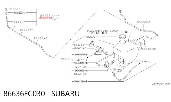  86636FC030 Subaru