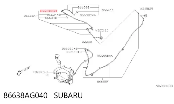  86638AG040 Subaru