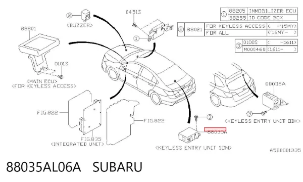  88035AL06A Subaru