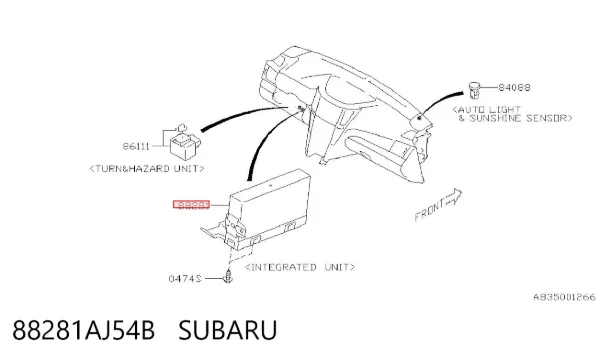 88281AJ54B Subaru