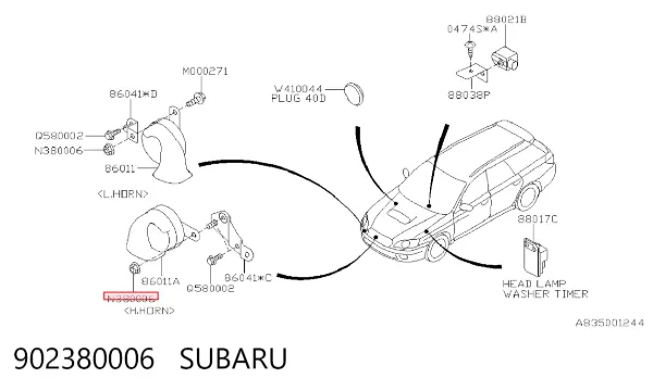  902380006 Subaru