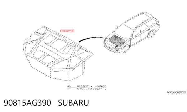 Шумоизоляция капота 90815AG390 Subaru