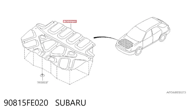 Шумоизоляция капота 90815FE020 Subaru