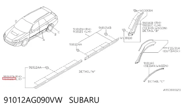  91012AG090VW Subaru