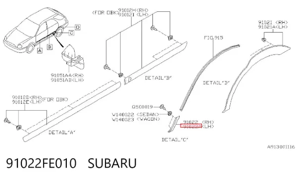  91022FE010 Subaru