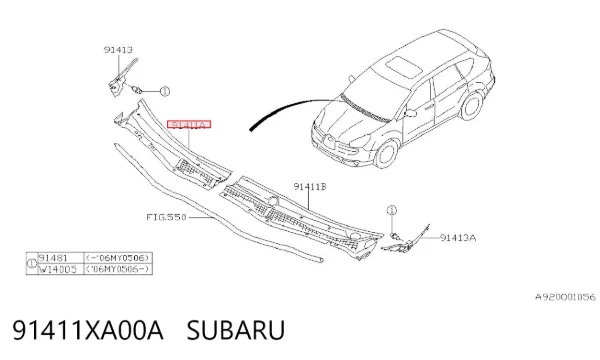  91411XA00A Subaru