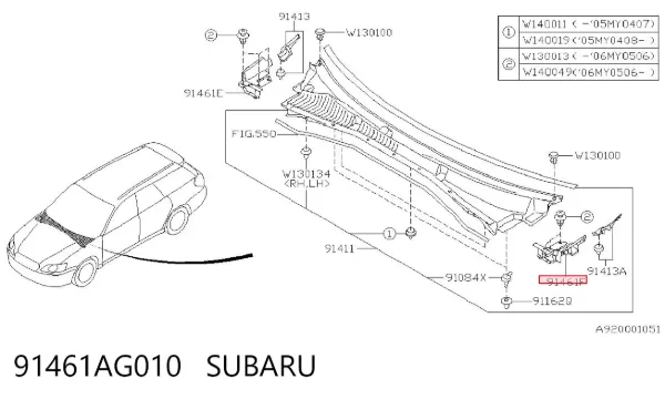  91461AG010 Subaru