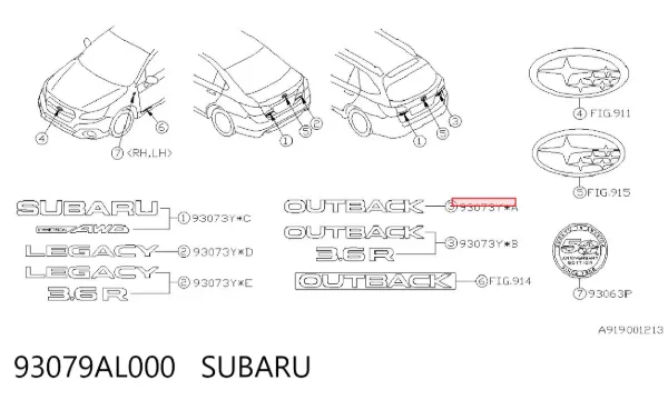  93079AL000 Subaru