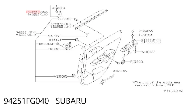  94251FG040 Subaru