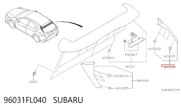  96031FL040 Subaru