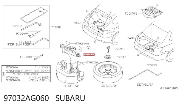  97032AG060 Subaru