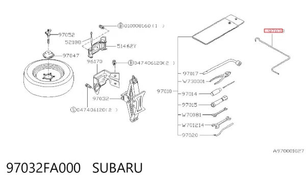  97032FA000 Subaru