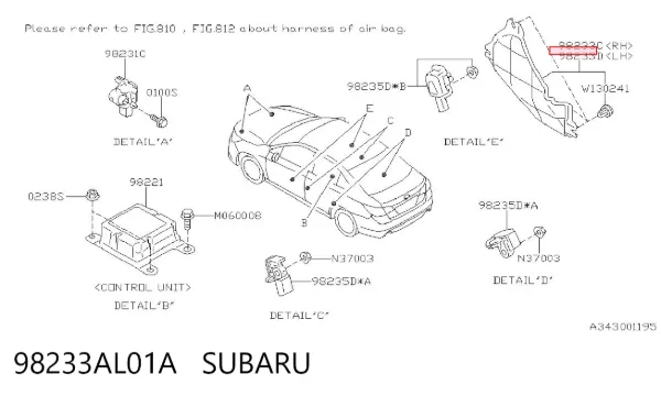  98233AL01A Subaru
