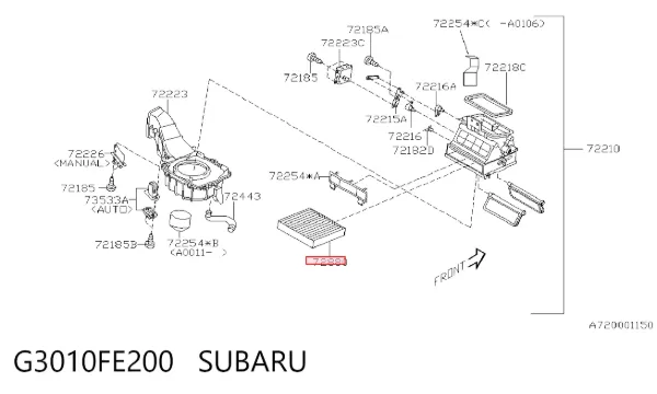 Фильтр салона G3010FE200 Subaru