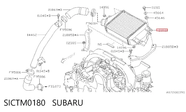 Интеркулер SICTM0180 Subaru