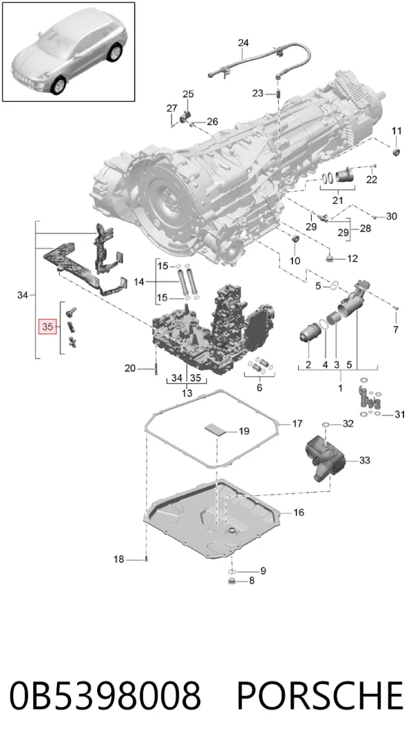 Ремкомплект АКПП 0B5398008 Porsche