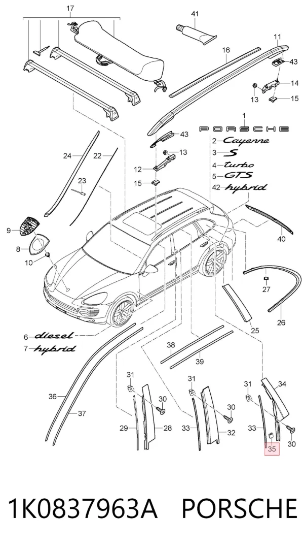  1K0837963A Porsche