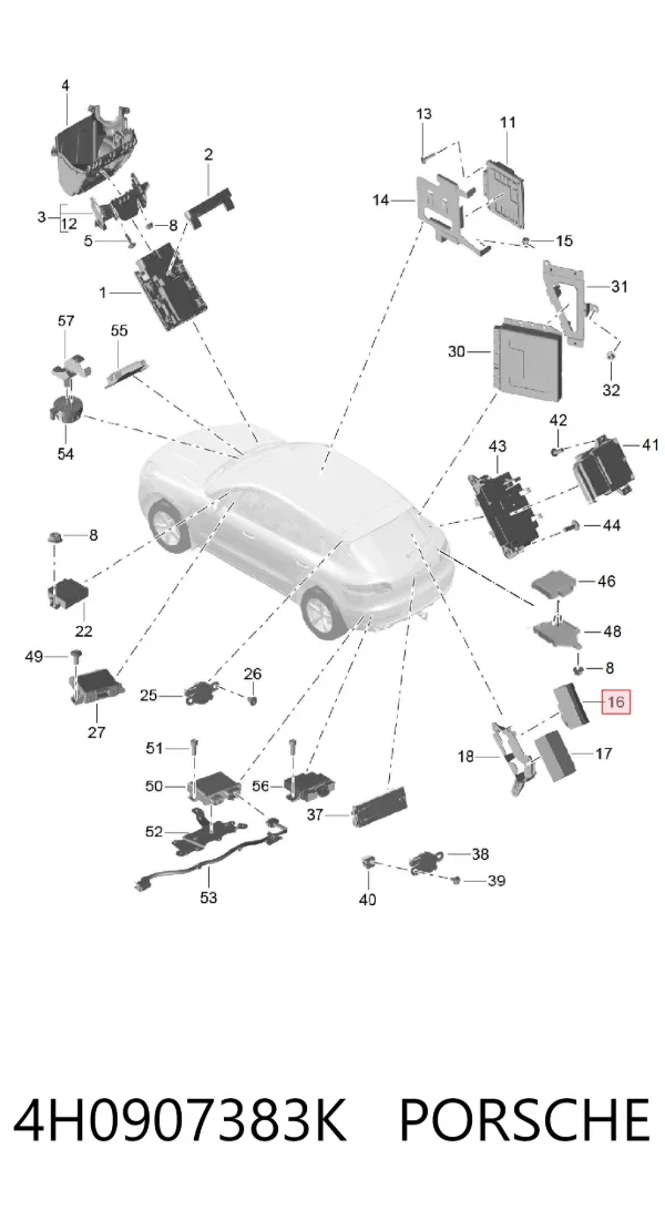 Блок управления фаркопом 4H0907383K Porsche