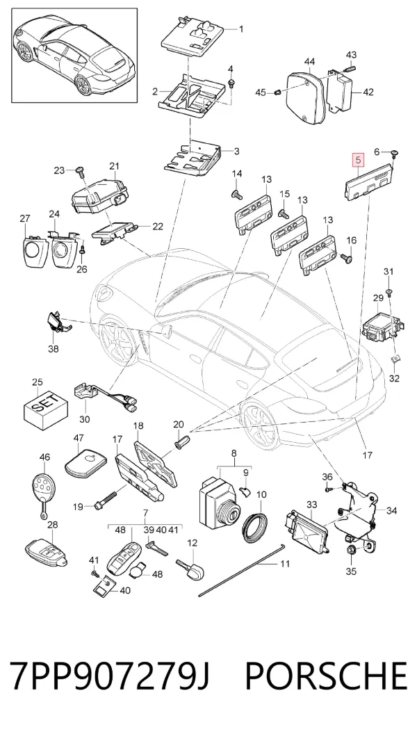  7PP907279J Porsche