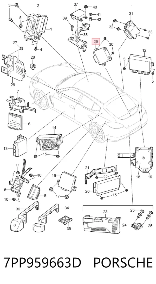  7PP959663D Porsche