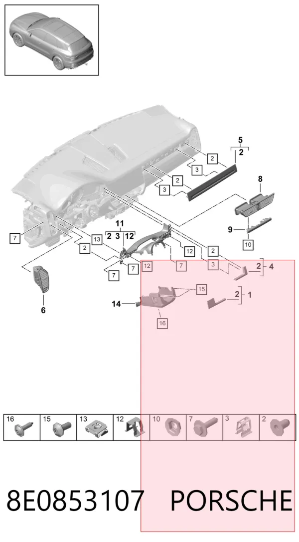  8E0853107 Porsche