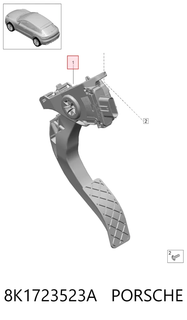 Педаль газа 8K1723523A Porsche