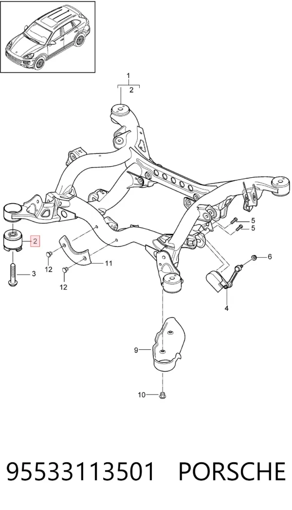 Сайлентблок 95533113501 Porsche