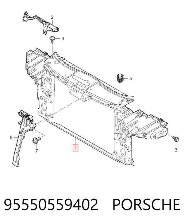 Рамка радиатора 95550559402 Porsche