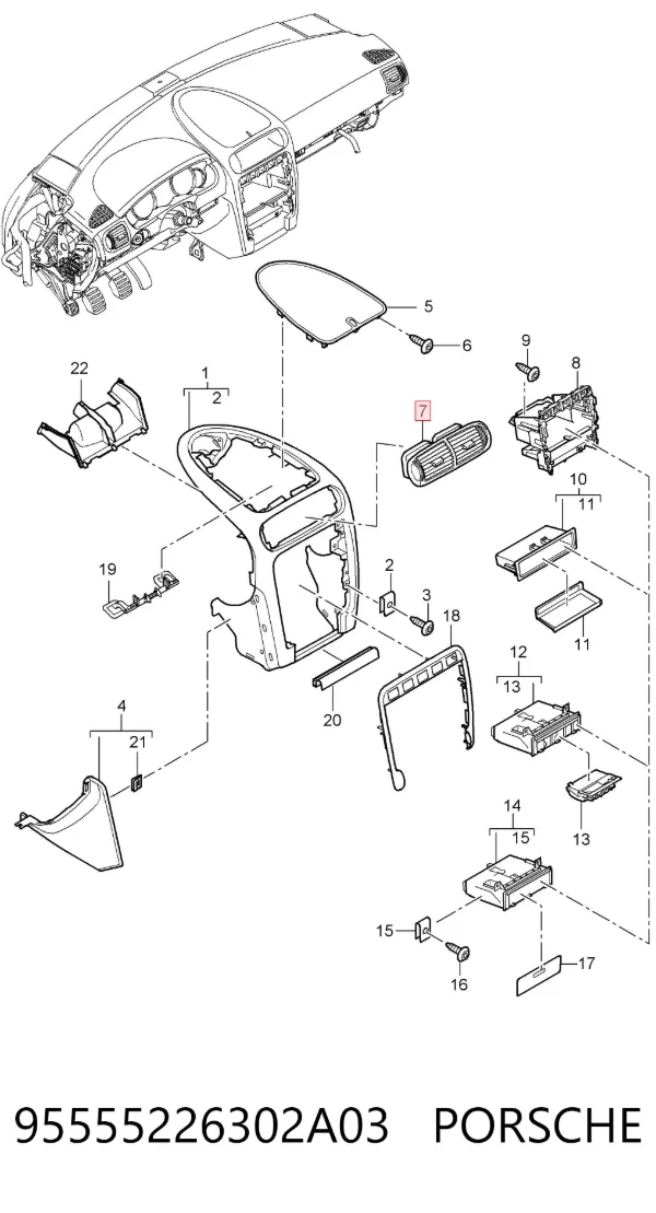  95555226302A03 Porsche