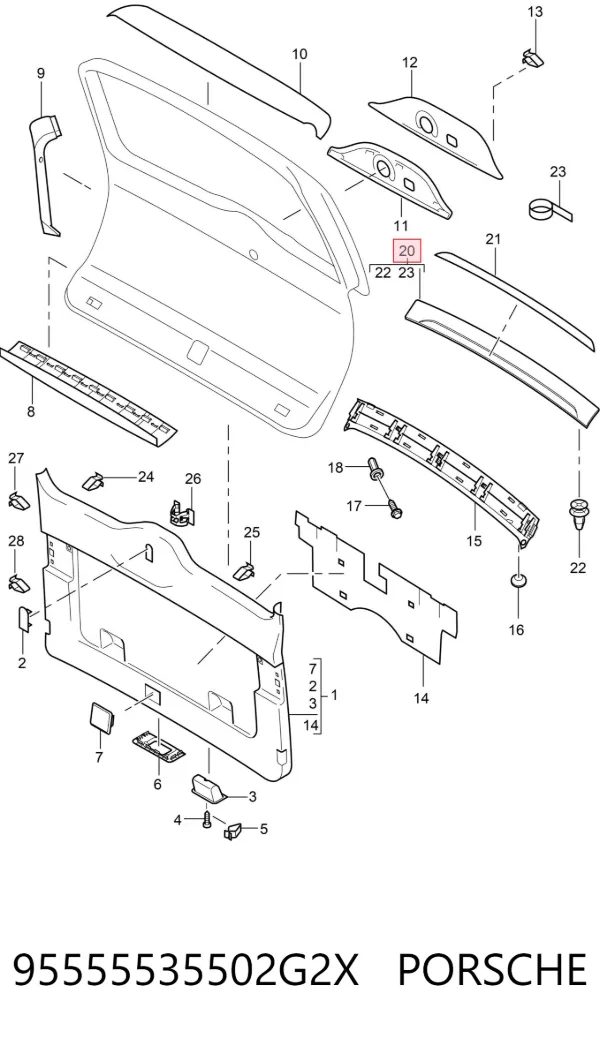  95555535502G2X Porsche