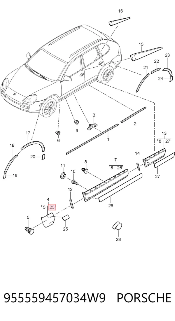  955559457034W9 Porsche