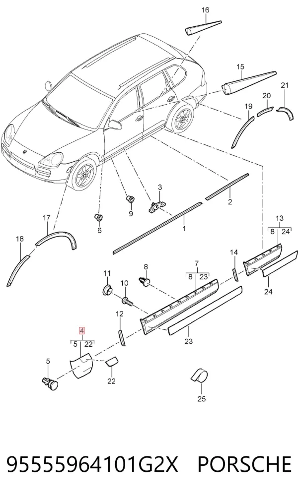  95555964101G2X Porsche