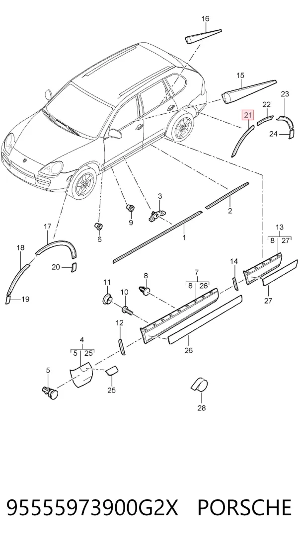  95555973900G2X Porsche