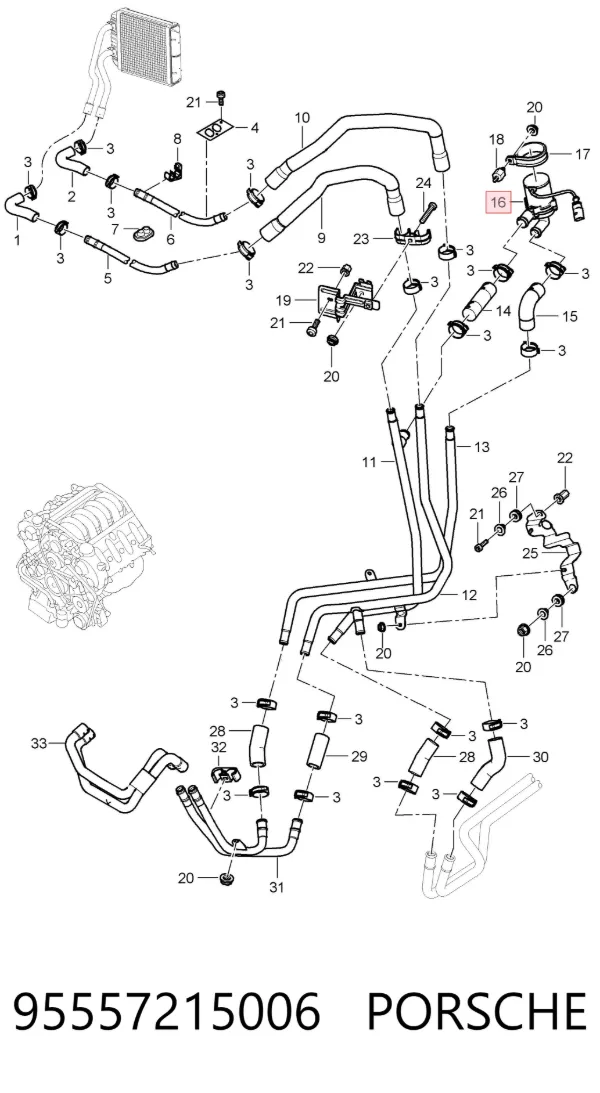 Дополнительная помпа 95557215006 Porsche