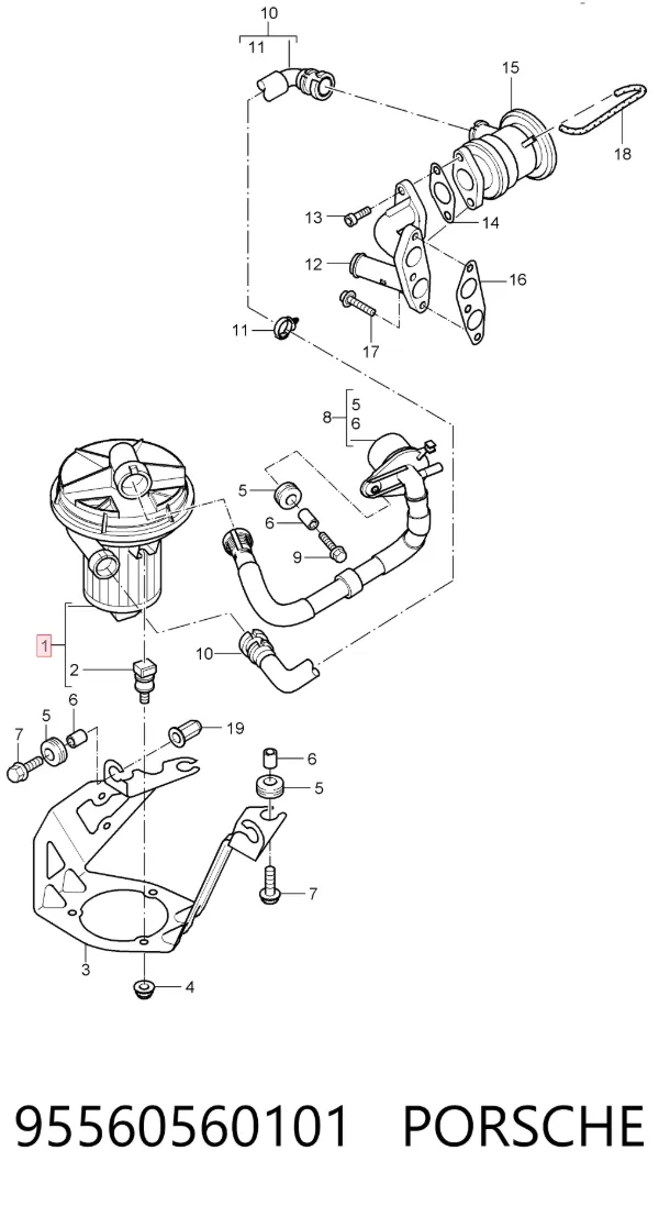 Насос воздушный 95560560101 Porsche