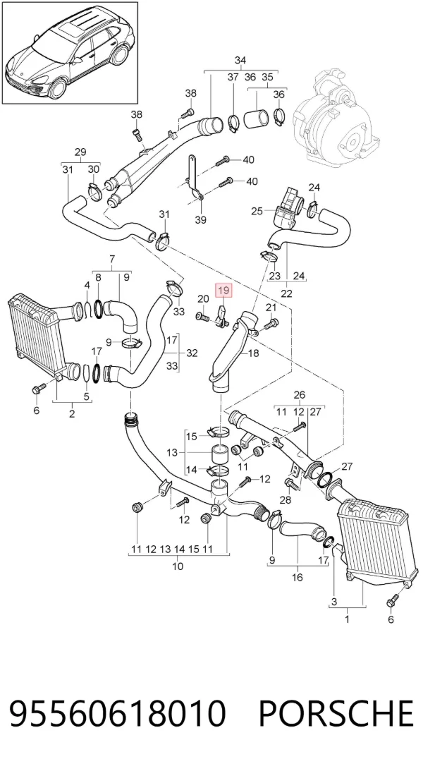 Датчик абсолютного давления 95560618010 Porsche