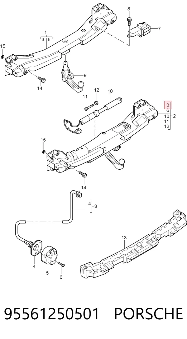  95561250501 Porsche
