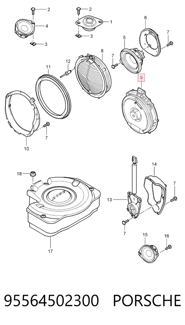  95564502300 Porsche