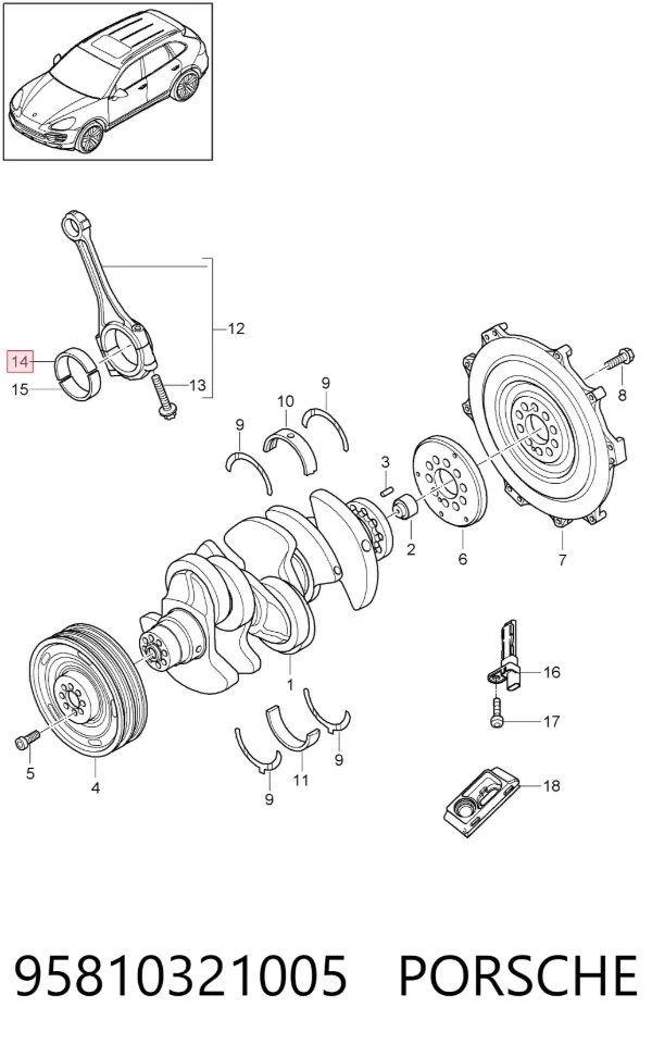  95810321005 Porsche