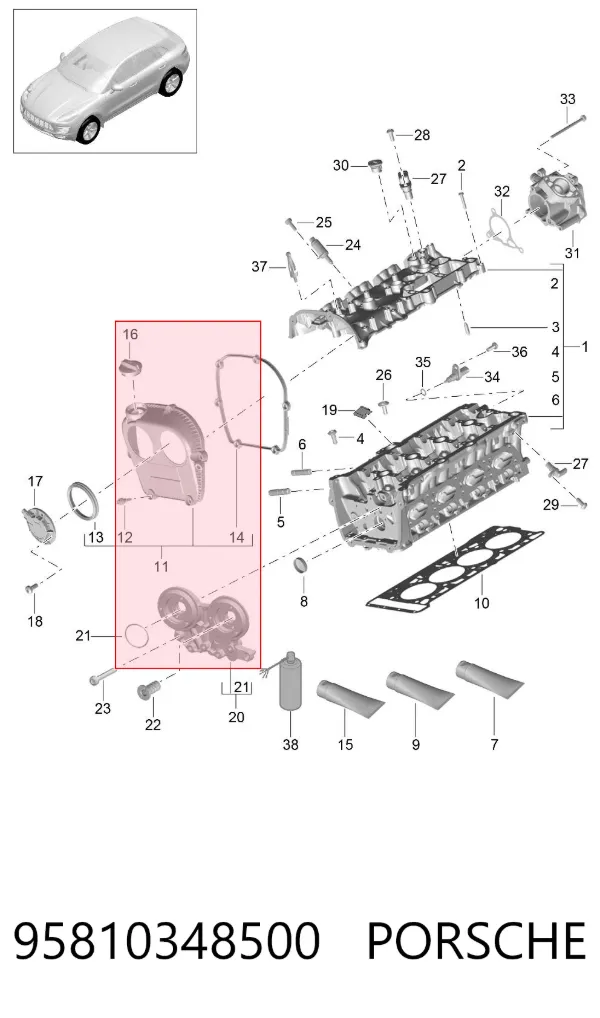  95810348500 Porsche