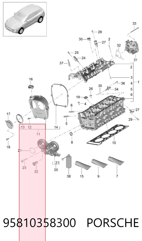  95810358300 Porsche