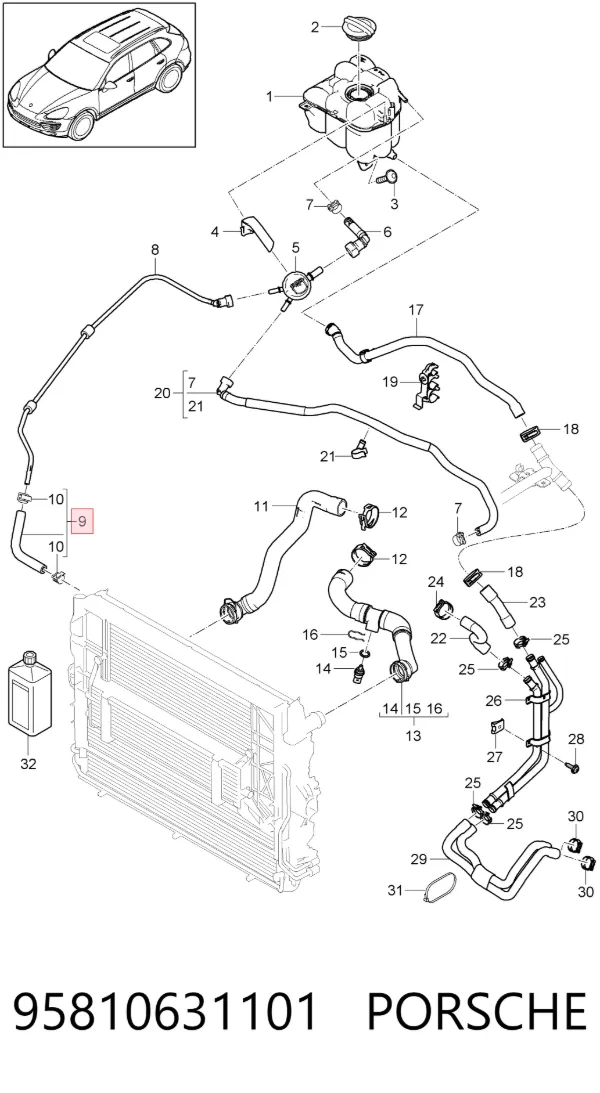  95810631101 Porsche