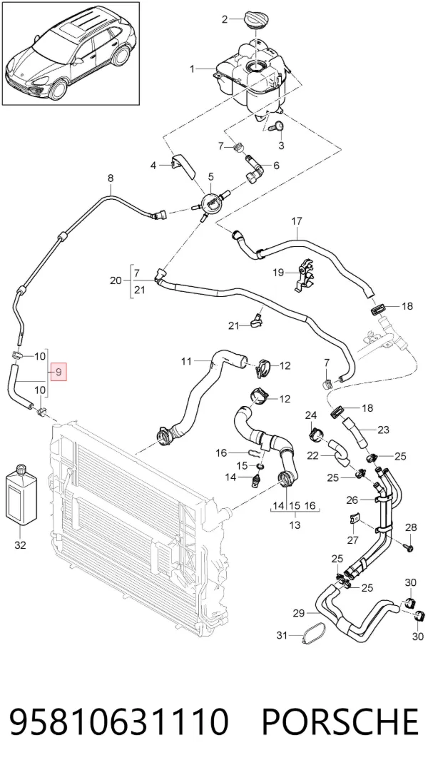  95810631110 Porsche
