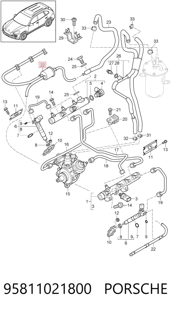  95811021800 Porsche