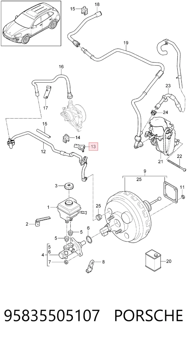 Датчик абсолютного давления 95835505107 Porsche