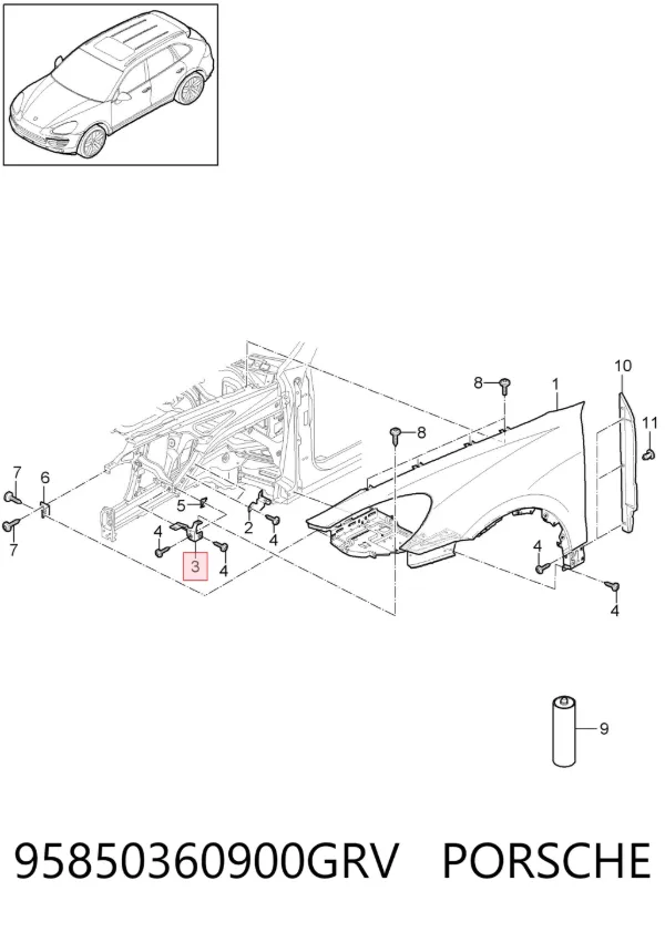  95850360900GRV Porsche
