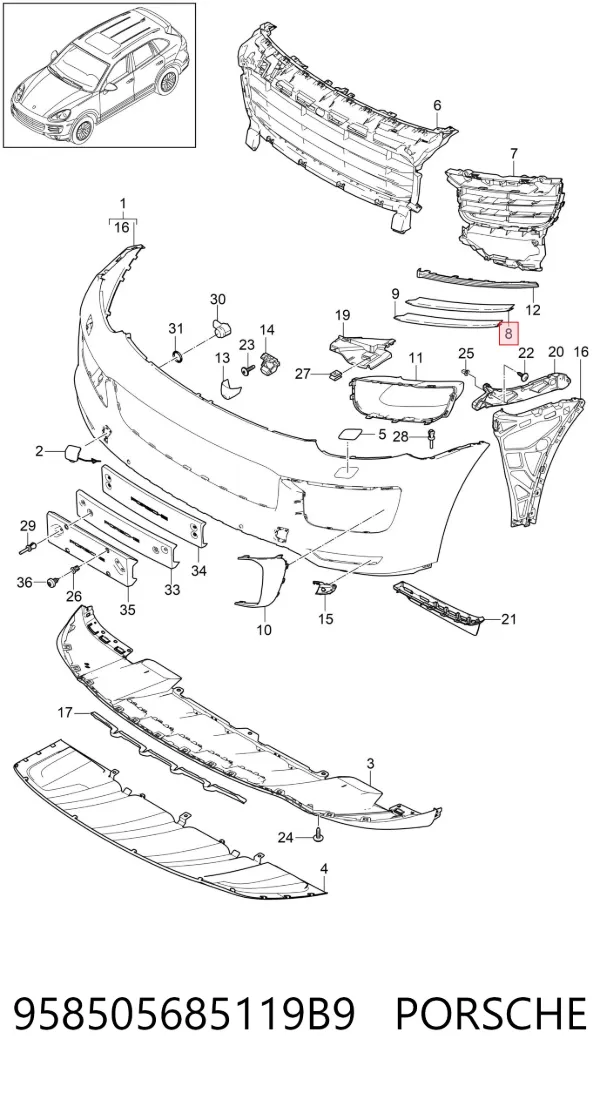  958505685119B9 Porsche