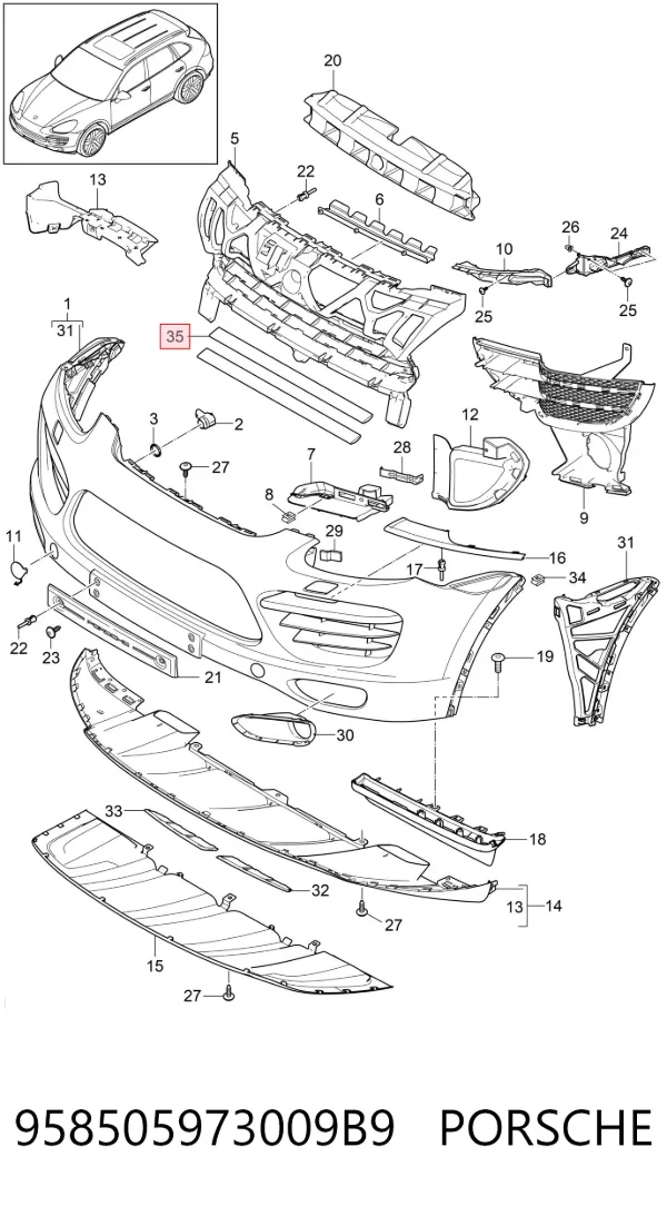  958505973009B9 Porsche