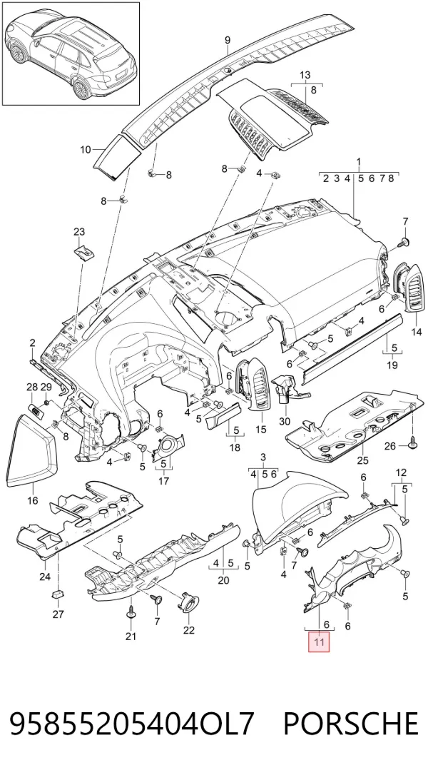  95855205404OL7 Porsche