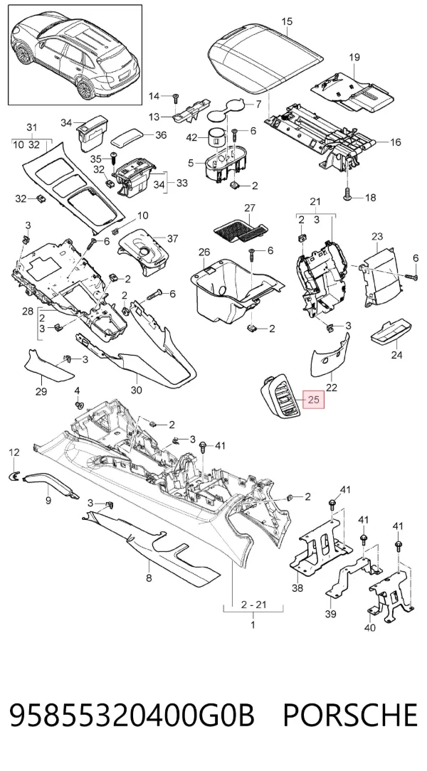  95855320400G0B Porsche